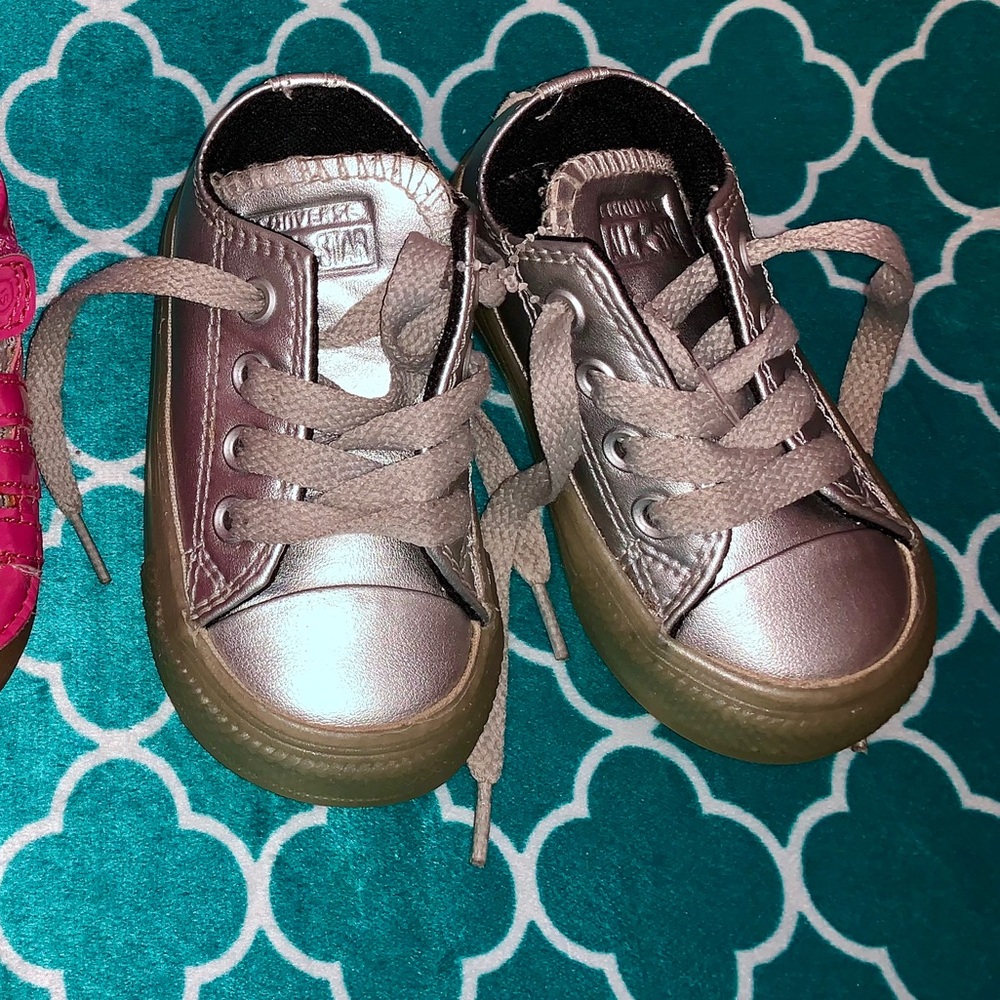 Converse metallic shoes